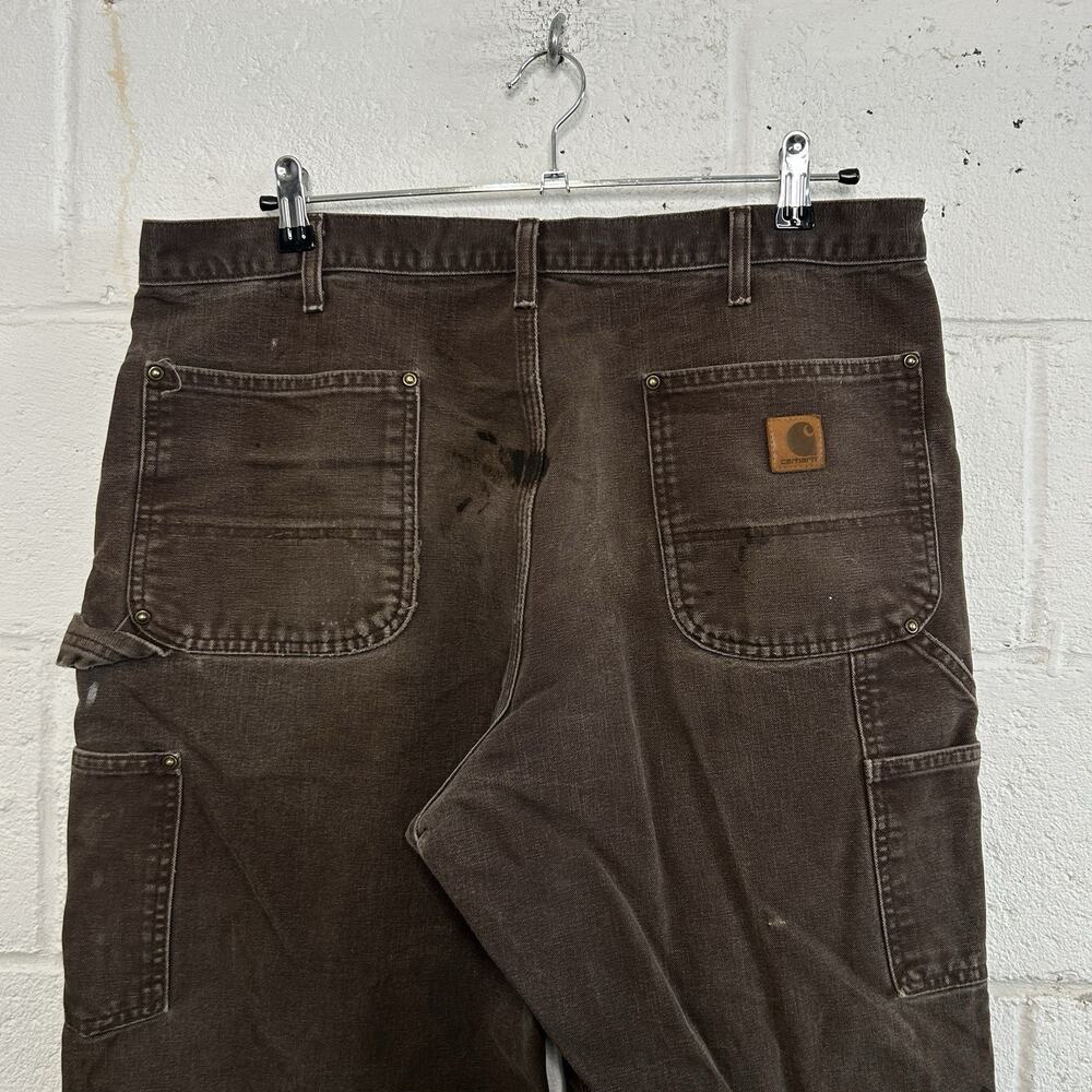 Thrashed Carhartt DoubleKnee Pants “Dark Brown” B136 DKB - Picture 6 of 8